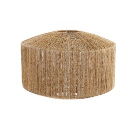 PANTALLA JUTE METAL 40X40X30 LAMPARA NATURAL