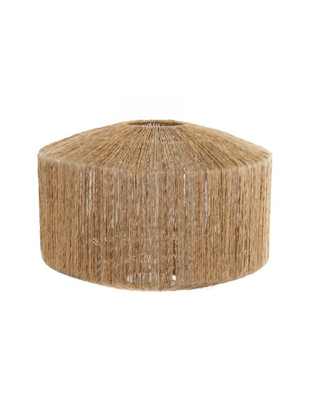 PANTALLA JUTE METAL 40X40X30 LAMPARA NATURAL
