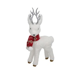 CIERVO BLANCO C/BUFANDA ROJA 23X13X48CM