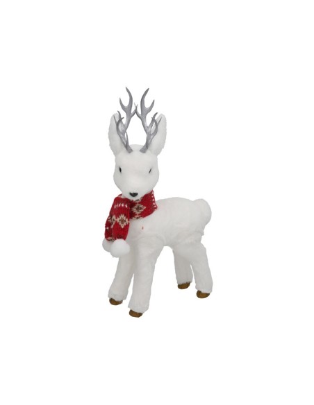 CIERVO BLANCO C/BUFANDA ROJA 23X13X48CM