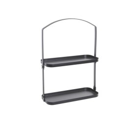 CENTRO MESA METAL 30X12X40 2 PISOS NEGRO
