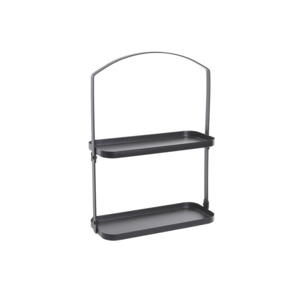 CENTRO MESA METAL 30X12X40 2 PISOS NEGRO