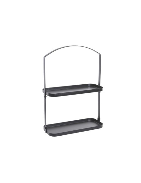 CENTRO MESA METAL 30X12X40 2 PISOS NEGRO