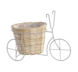 MACETERO METAL FIBRA 35X23X28 TRICICLO NATURAL
