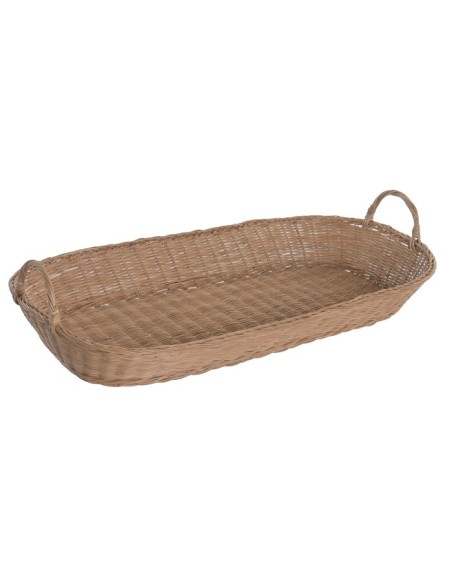 BANDEJA RATAN METAL 77X43X10 NATURAL