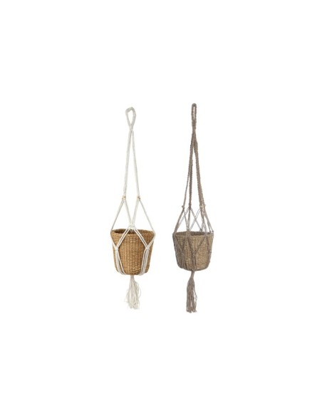 MACETERO SEAGRASS MACRAME 22X22X120 22X18 2 SURT.
