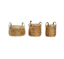 CESTA SET 3 JUNCO BAMBU 40X40X24 NATURAL MARRON
