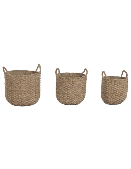 CESTA SET 3 SEAGRASS 40X40X35 NATURAL