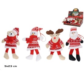PERSONAJE DE NAVIDAD 4 STD ROJO 9X23CM