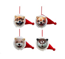 BOLA NAVIDAD PERRO 4 STD. 9CM