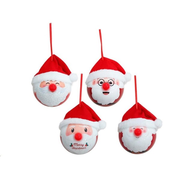 BOLA NAVIDAD PAPA NOEL 4 STD. 8CM