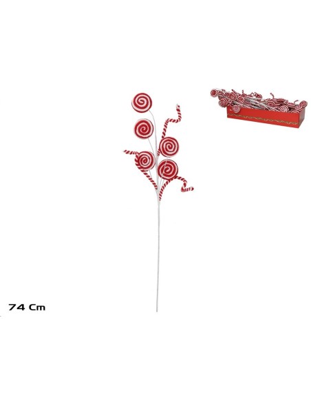 VARA C/CARAMELOS ROJOS 74CM CABAYIH