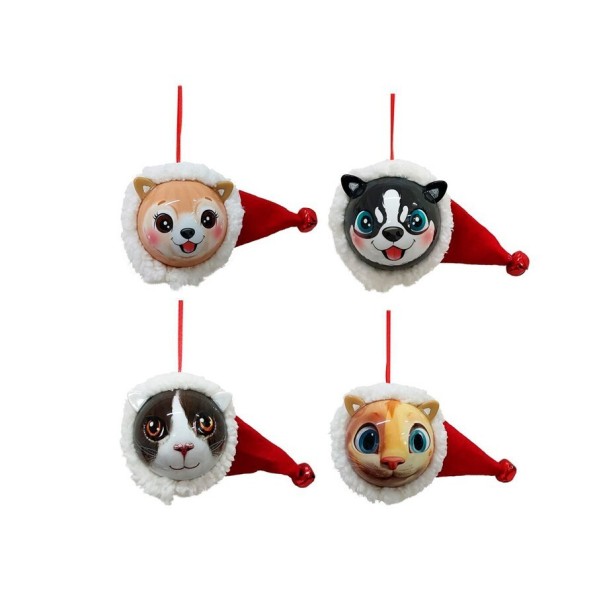 BOLA NAVIDAD GATO 4 STD. 9CM