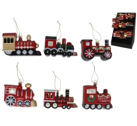 COLGANTE TRENES NAVIDE?S 6 SURTIDOS 10X4,5X9 CM