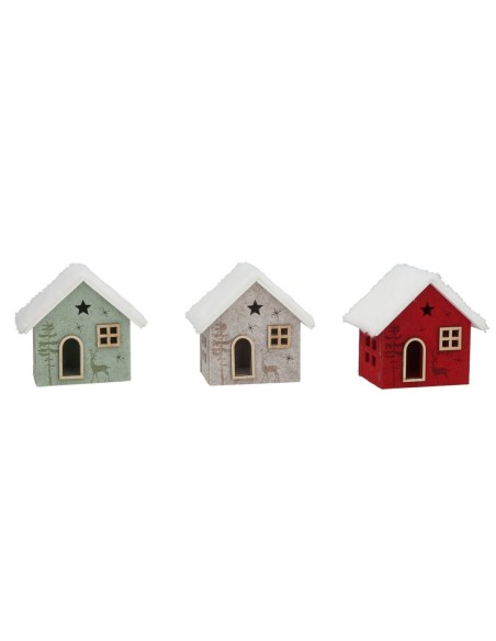 ADORNO CASA MADERA 3STD 11X7,5X10,5CM