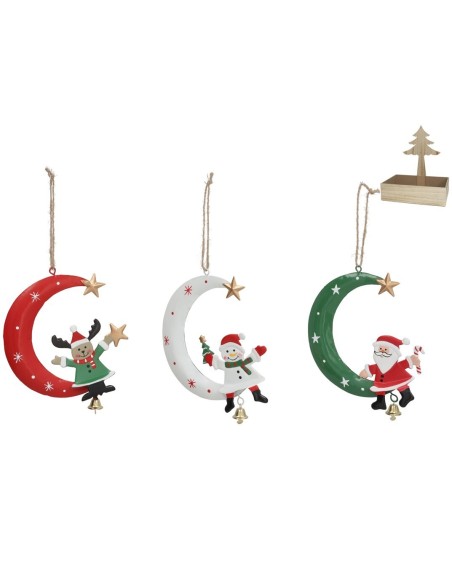 ADORNO COLGANTE LUNA FIGURA XMAS 3STD 13X15CM