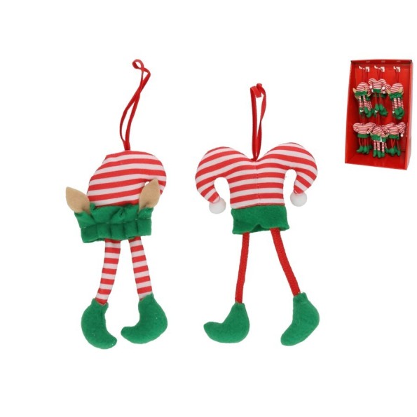 ADORNO NAVIDAD PIERNAS ELFO 2 STD. 10X16CM 5X15CM NALVI