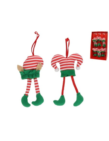 ADORNO NAVIDAD PIERNAS ELFO 2 STD. 10X16CM 5X15CM NALVI