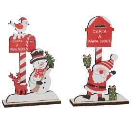 CARTEL MADERA NOEL/MU?CO NIEVE 2STD 18,5X12X4CM