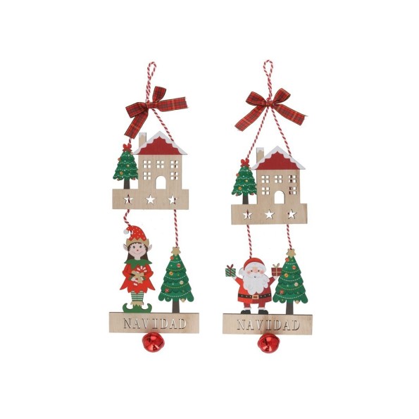 CASA ELFO/PAPA NOEL 2 STD 16X37CM LUNIU