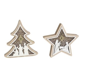 ARBOL/ESTRELLA XMAS 5 LUCES 15,5X15X2,3CM