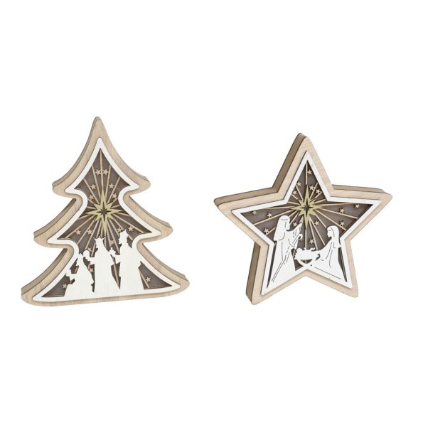 ARBOL/ESTRELLA XMAS 5 LUCES 15,5X15X2,3CM