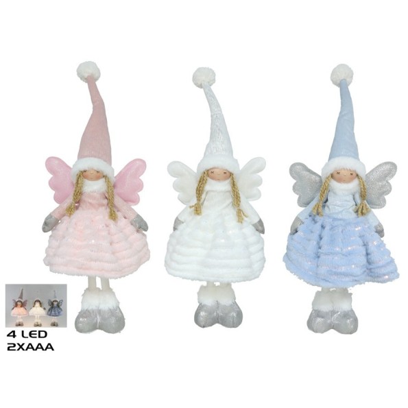 ANGEL TELA DE PIE 4 LED 22X16X50CM GLIMMA