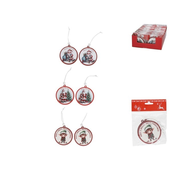 COLGANTE XMAS X2 3 STD. 8,5X8X0,5CM BERG