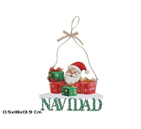COLGANTE PAPA NOEL NAVIDAD 18X13.9X0.5CM