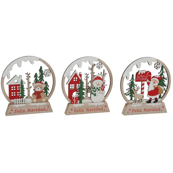 FELIZ NAVIDAD 3 STD. 16,3X2X20CM BERG