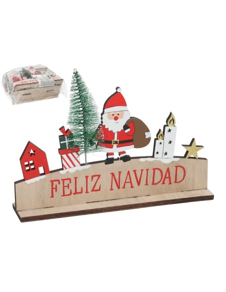 FIGURA XMAS PAPA NOEL CON PINO 24X17CM RUNAH