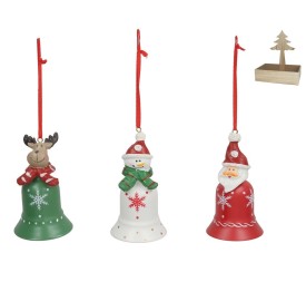 ADORNO COLGANTE CAMPANA FIGURA XMAS POLIRESINA 3STD 9X5CM