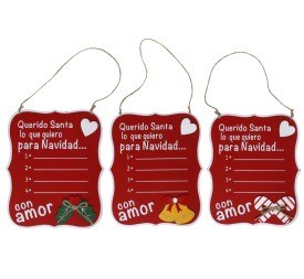 COLGANTE XMAS PIZARRA SANTA ESPAOL 19,5X16,6X0,7 C
