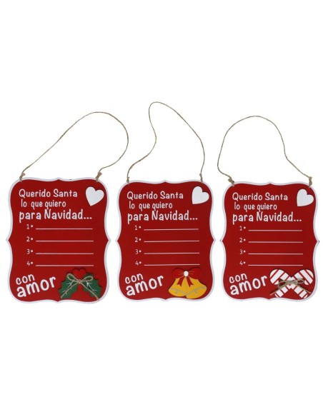 COLGANTE XMAS PIZARRA SANTA ESPAOL 19,5X16,6X0,7 C