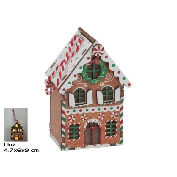 COLGANTE CASA C/1 LUZ 6X4.7X9CM SNOH