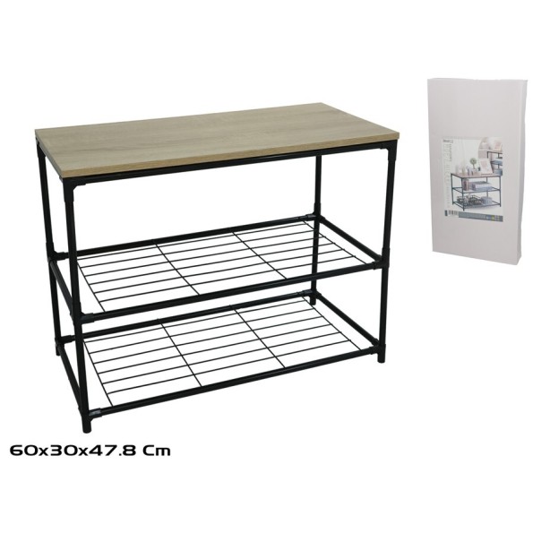 ESTANTERIA MDF/HIERRO 60X30X47.8CM