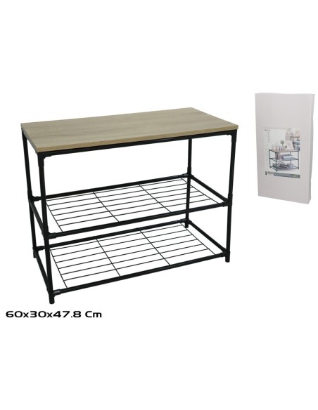 ESTANTERIA MDF/HIERRO 60X30X47.8CM