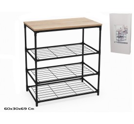 ESTANTERIA MDF/HIERRO 60X30X69CM