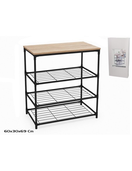 ESTANTERIA MDF/HIERRO 60X30X69CM