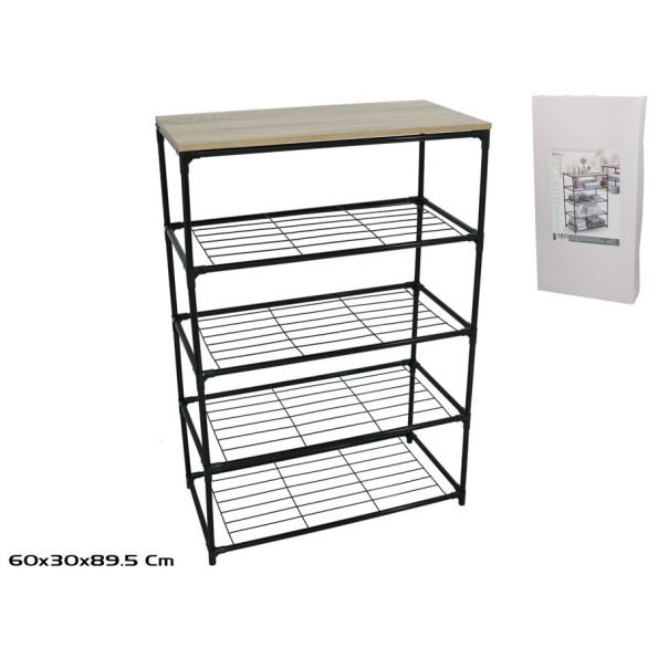 ESTANTERIA MDF/HIERRO 60X30X89.5CM