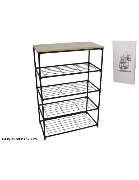 ESTANTERIA MDF/HIERRO 60X30X89.5CM