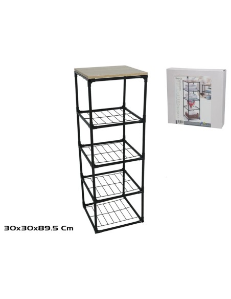ESTANTERIA MDF/HIERRO 30X30X89.5CM