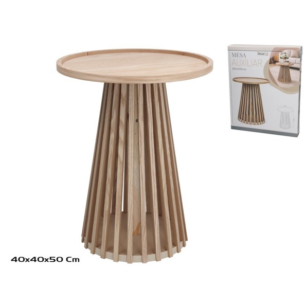 MESA AUXILIAR MADERA+MDF  40X40X50CM