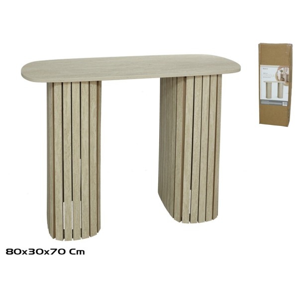 MESA CONSOLA MADERA+MDF 80X30X70CM