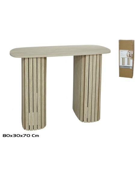 MESA CONSOLA MADERA+MDF 80X30X70CM