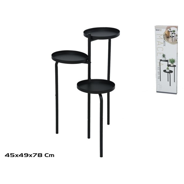 SOPORTE MACETA X3 METAL  45X49X78CM