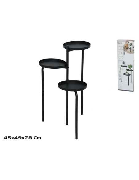 SOPORTE MACETA X3 METAL  45X49X78CM