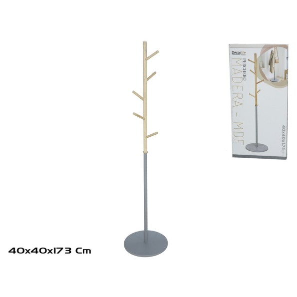 PERCHERO MADERA+MDF  40X40X173CM