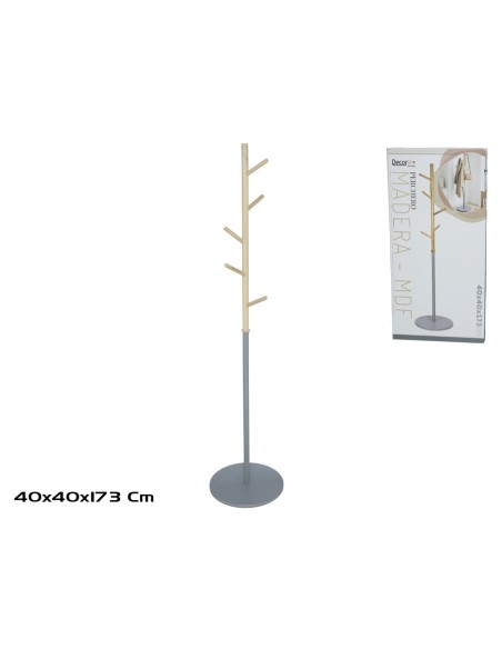 PERCHERO MADERA+MDF  40X40X173CM