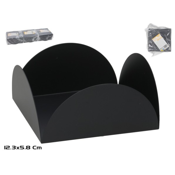 SERVILLETERO METAL 12,3X12,3X5,8CM NEGRO